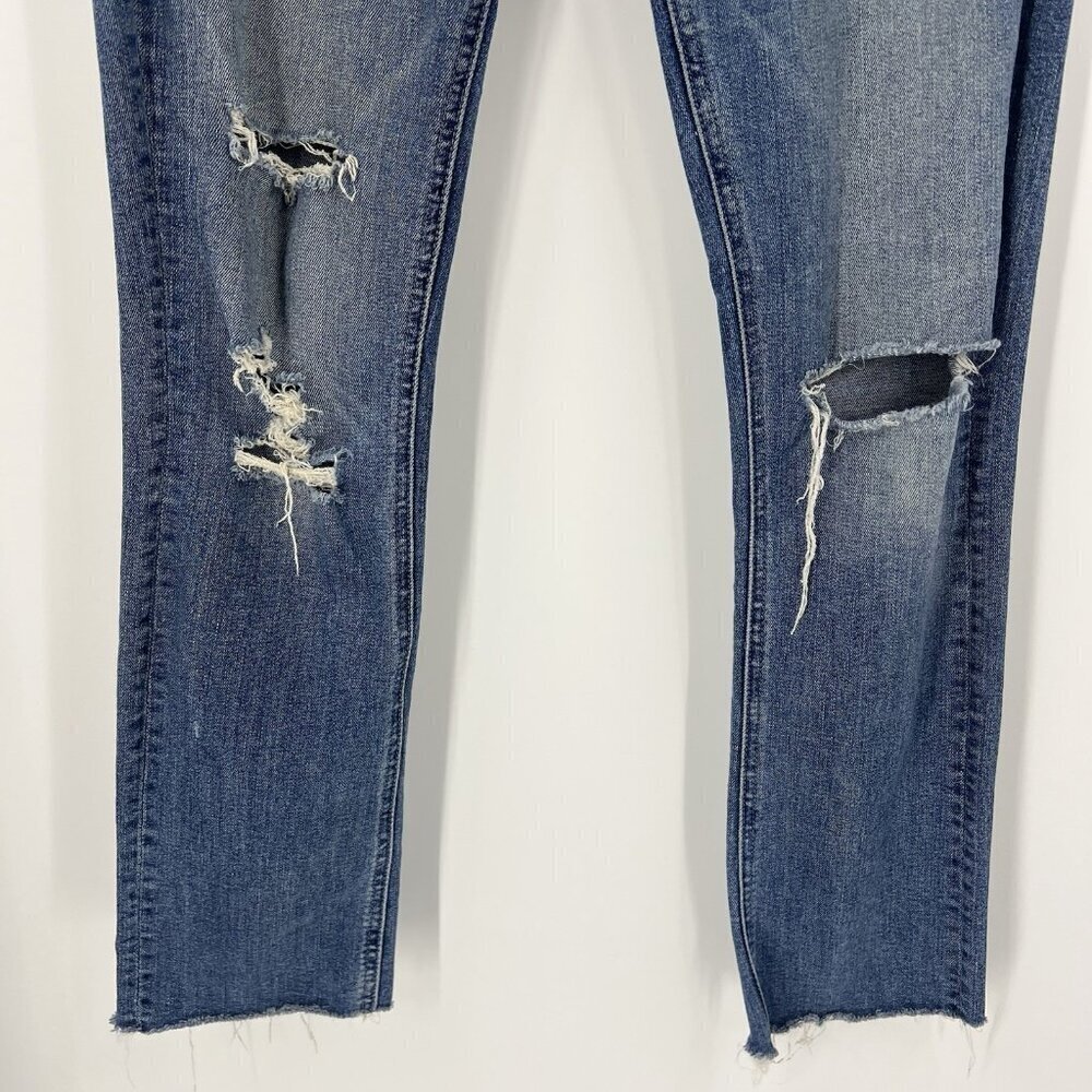Mother The Mid Rise Dazzler Ankle Fray Weekend Warrior Size 26 Distressed - Picture 4 of 12